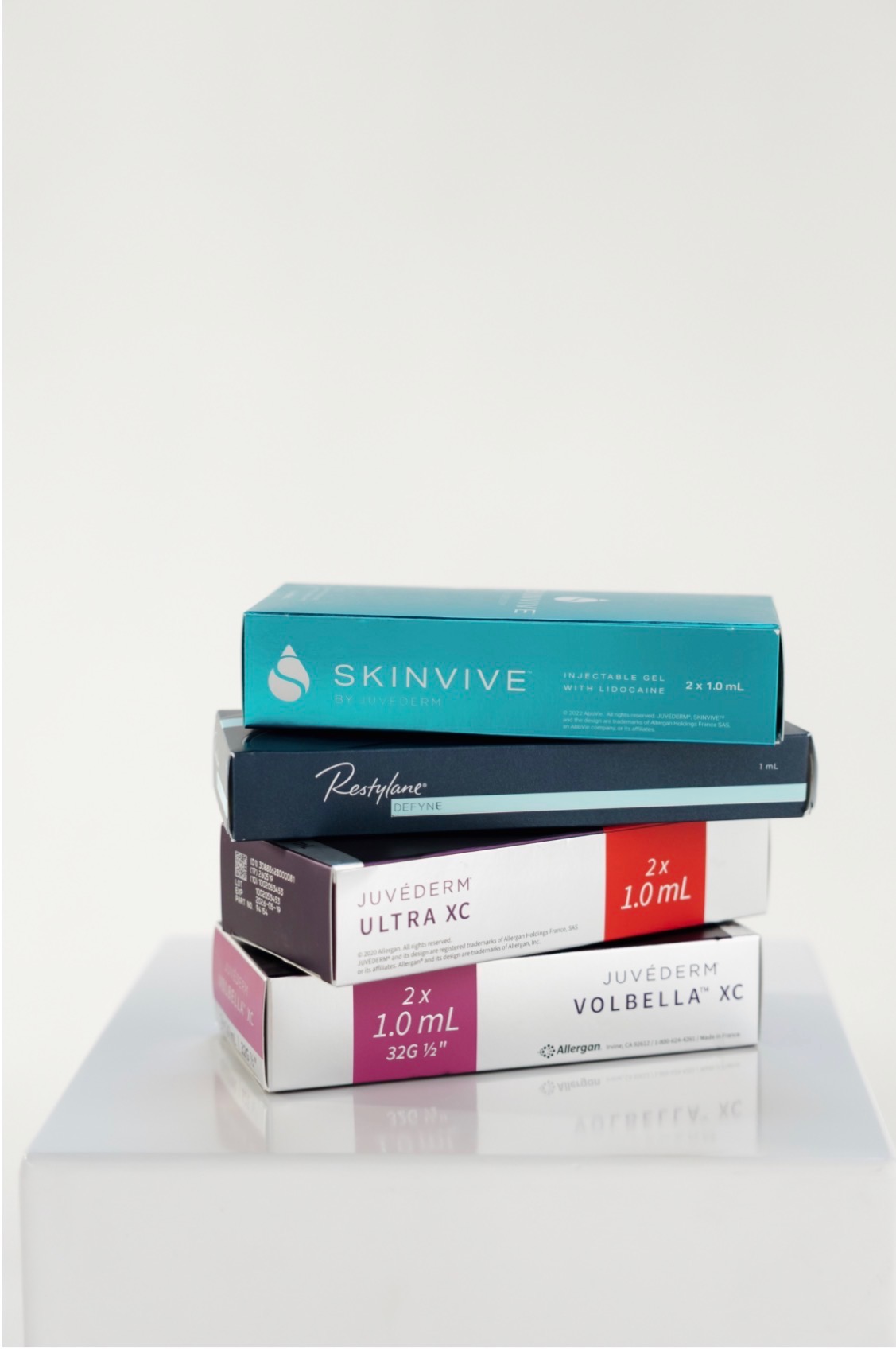 Restylane dermal filler products used at The Aesthetic Ranch in Fort Lauderdale, FL, the practice exclusively carries the Restylane family by Galderma including Defyne, Refyne and Kysse.